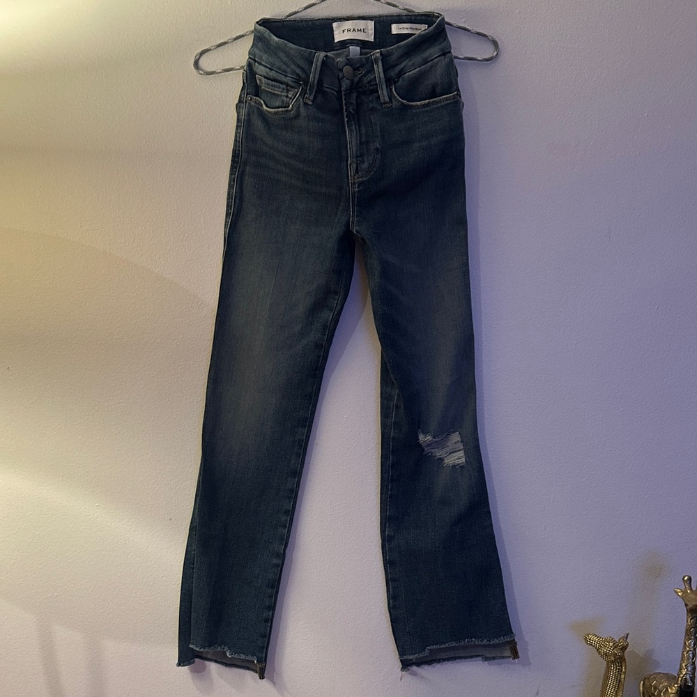 Frame Denim Women's Midnight Blue Straight Jeans -New the pocket tag is on it.